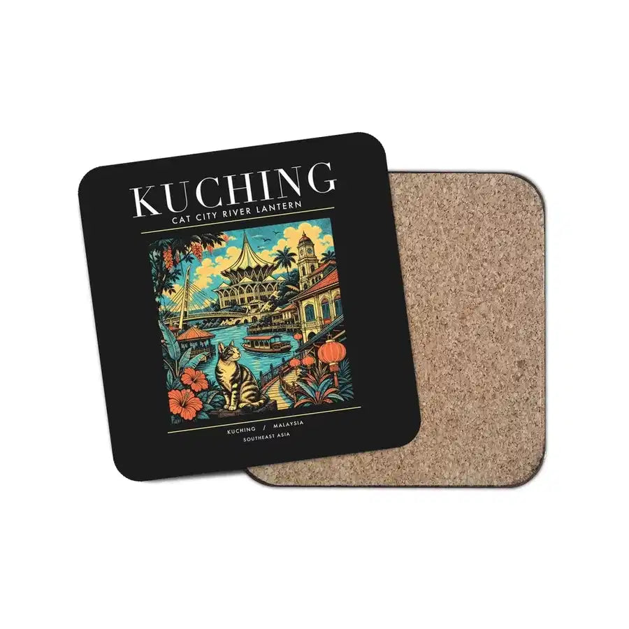 KUCHING - Poster - Coaster - Black