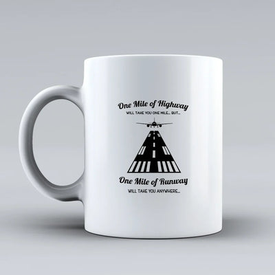Customisable One Mile of Runway Will Mug - view 2
