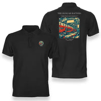 Thumbnail for VINTAGE G4166 - The Hangar Rafters - Double-Side Polo T-Shirt design on black