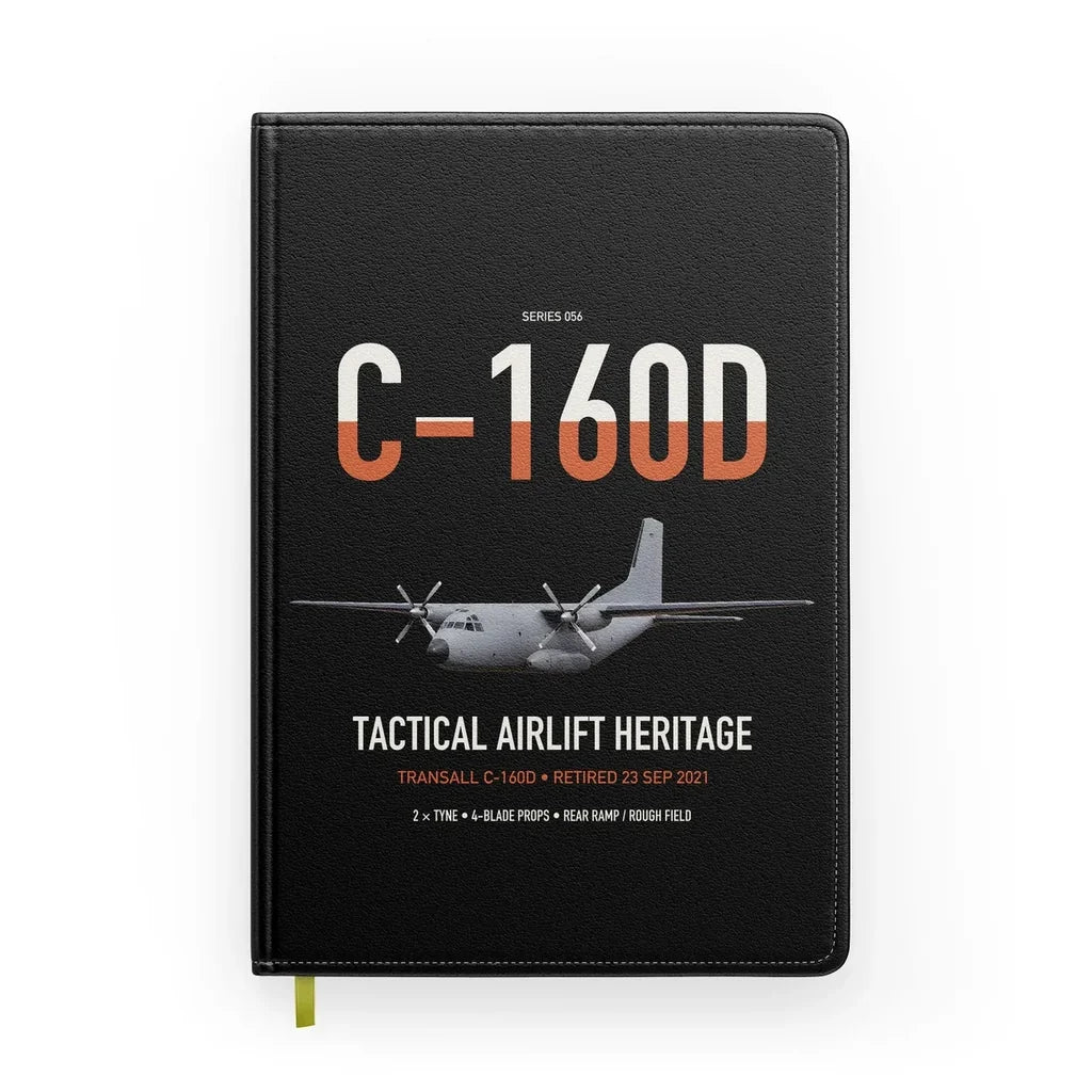Transall C-160D design on black notebook