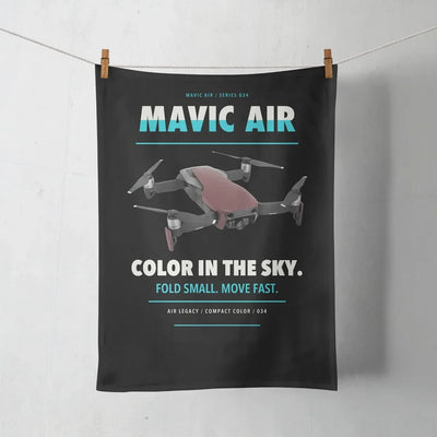 DJI Mavic Air design on black towel