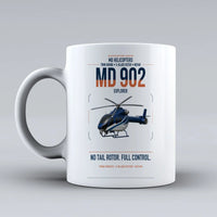 Thumbnail for MD Helicopters MD 902 Explorer design on white ceramic mug, double-side print