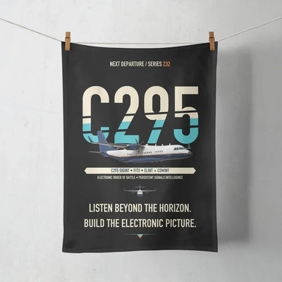 Airbus C295 SIGINT design on black towel