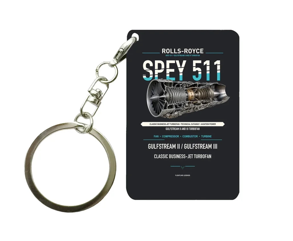 SPEY 511 Key Chain design on black key chain