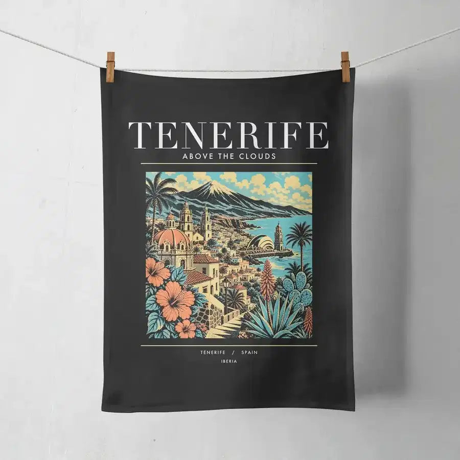 TENERIFE - Poster - Towel - Black