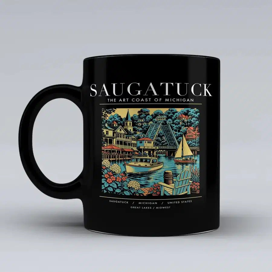 SAUGATUCK - Poster - Mug - Black