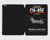 Thumbnail for Boeing Vertol CH-46E Sea Knight design on black ipad tablet case