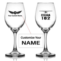 Thumbnail for Customisable Cessna 182 Wine Glass