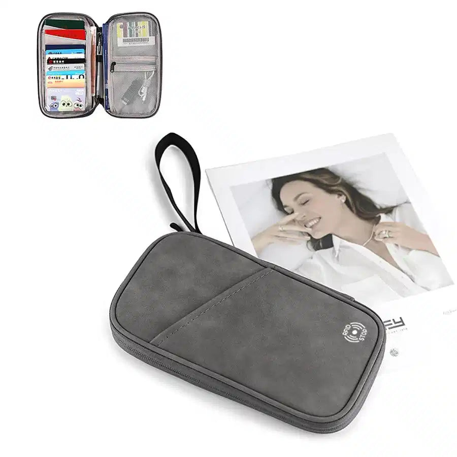 Anti Theft Brush RFID Travel Passport Protective Cover Storage Card Bag aviation pilot accessory in premium build.
