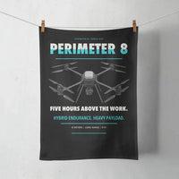 Thumbnail for Skyfront Perimeter 8 design on black towel