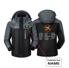 Aviation Alphabet 2 Thick Winter Jackets