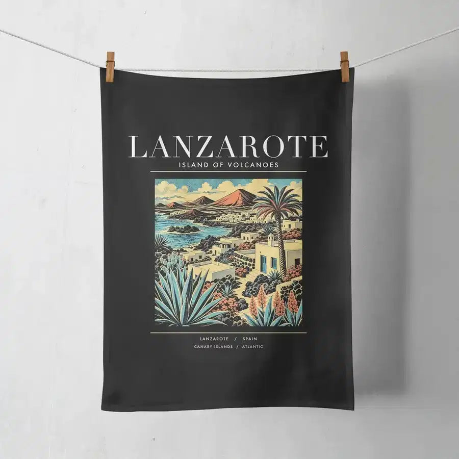 LANZAROTE - Poster - Towel - Black