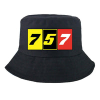 Thumbnail for Flat Colourful 757 Summer aviation embroidery on breathable cotton summer hat.