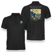 Thumbnail for VINTAGE G4526 - The Pigeon Loft - Double-Side Polo T-Shirt design on black