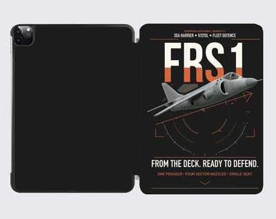 British Aerospace Sea Harrier FRS.1 design on black ipad tablet case