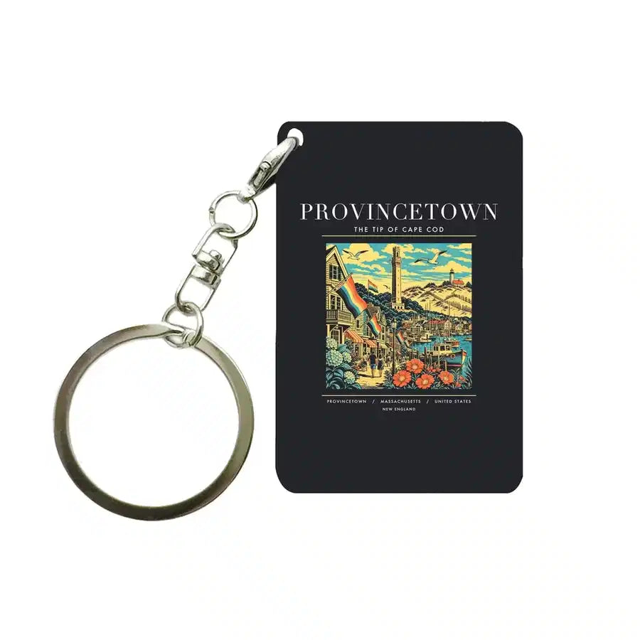 PROVINCETOWN - Poster - Key Chain - Black
