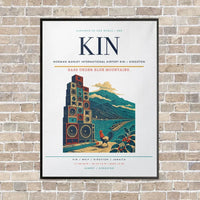 Thumbnail for Norman Manley International Airport KIN — Kingston vertical canvas print - framed - white background
