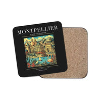 Thumbnail for MONTPELLIER - Poster - Coaster - Black
