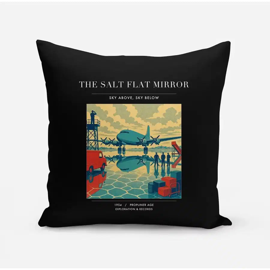 VINTAGE G4333 - The Salt Flat Mirror - Designed Pillows design on black