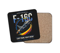 Thumbnail for F-16C Fighting Falcon design on black 1 piece coaster