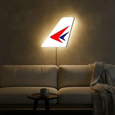 China Cargo Airlines aviation design on durable metal with LED aircraft tail wall art.