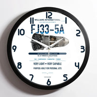 Thumbnail for FJ33-5A design on white framed wall clock