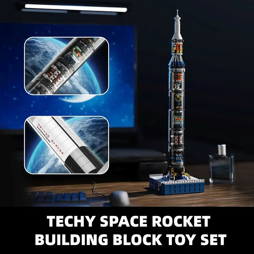 846PCS Semi - transparent Space Rocket Building Blocks - Educational Toy Compatible with Other Bricks aviation themed Lego-st.