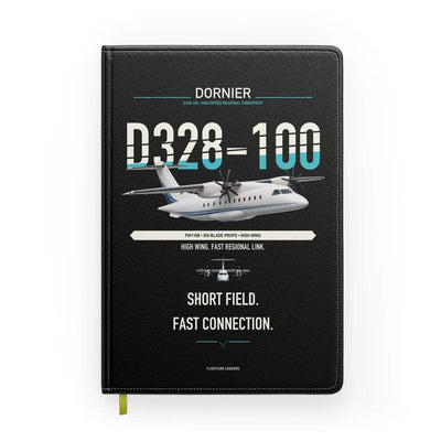 Dornier D328-100 design on black notebook