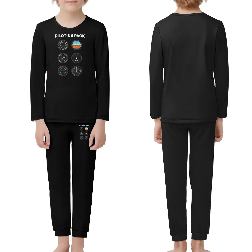 Pilot's 6 Pack children pajamas - Black