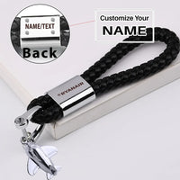 Thumbnail for Ryanair Airlines aviation design on premium leather car leather car key chain.
