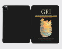Thumbnail for Central Nebraska Regional Airport (GRI) design on black ipad tablet case