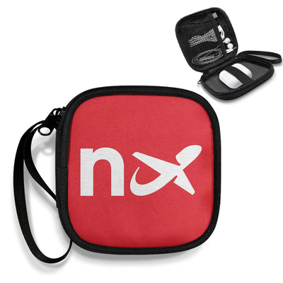 Norwegian Airlines Portable aviation portable headphone bag in padded polyester.