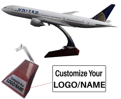 United Boeing 777 Airplane Model (Special Model 47CM) aviation themed special-edition big-scale model aircraft, diecast metal.