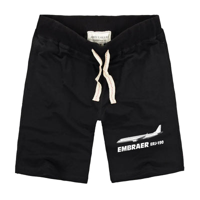 The Embraer ERJ-190 aviation design on soft cotton shorts.
