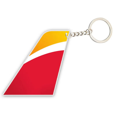 Iberia aviation shaped key chain, durable metal alloy.