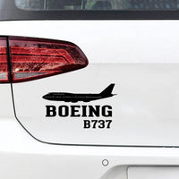 Thumbnail for Boeing 737 Printed Car aviation design car sticker in weather-resistant vinyl.