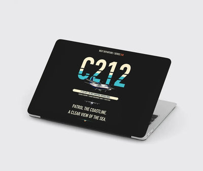 Airbus C212 Maritime Surveillance Aircraft design on black MacBook case