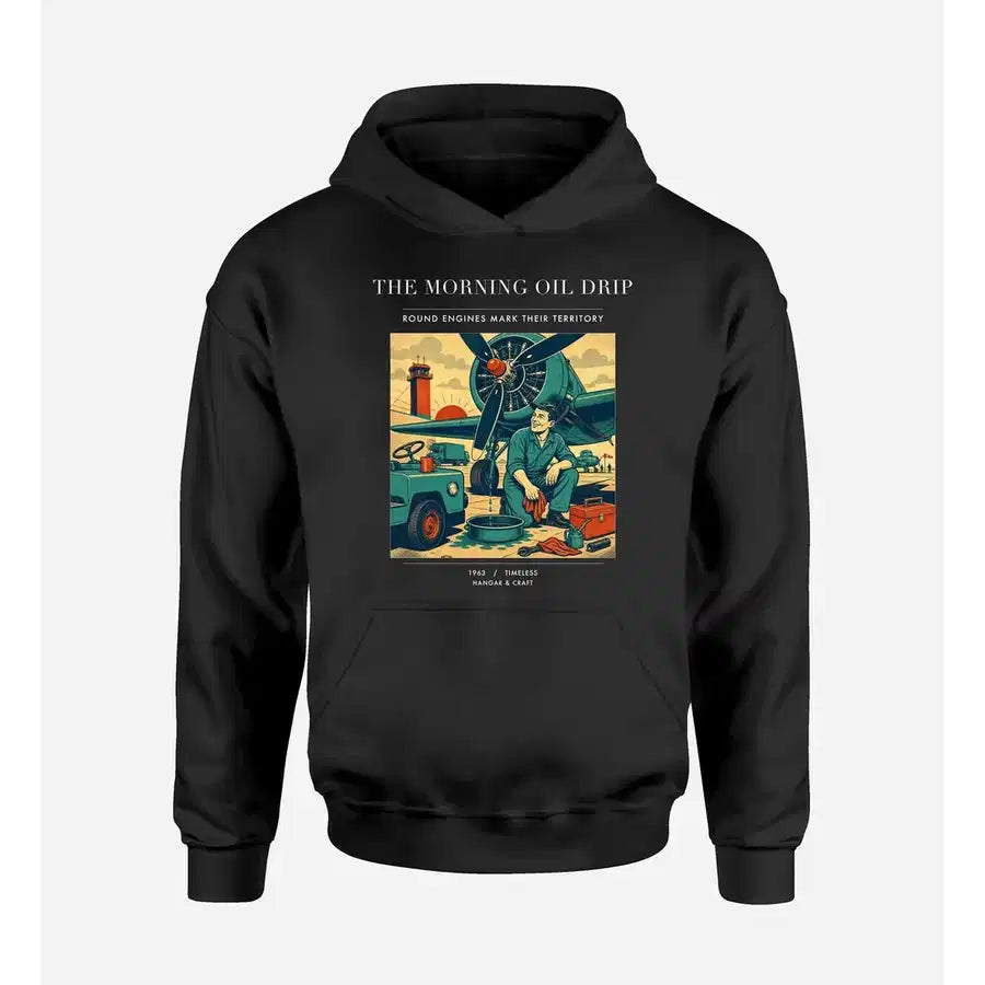 VINTAGE G4266 - The Morning Oil Drip - Premium Hoodie design on black premium