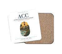 Thumbnail for Accra International Airport (ACC) design on white 1 piece coaster