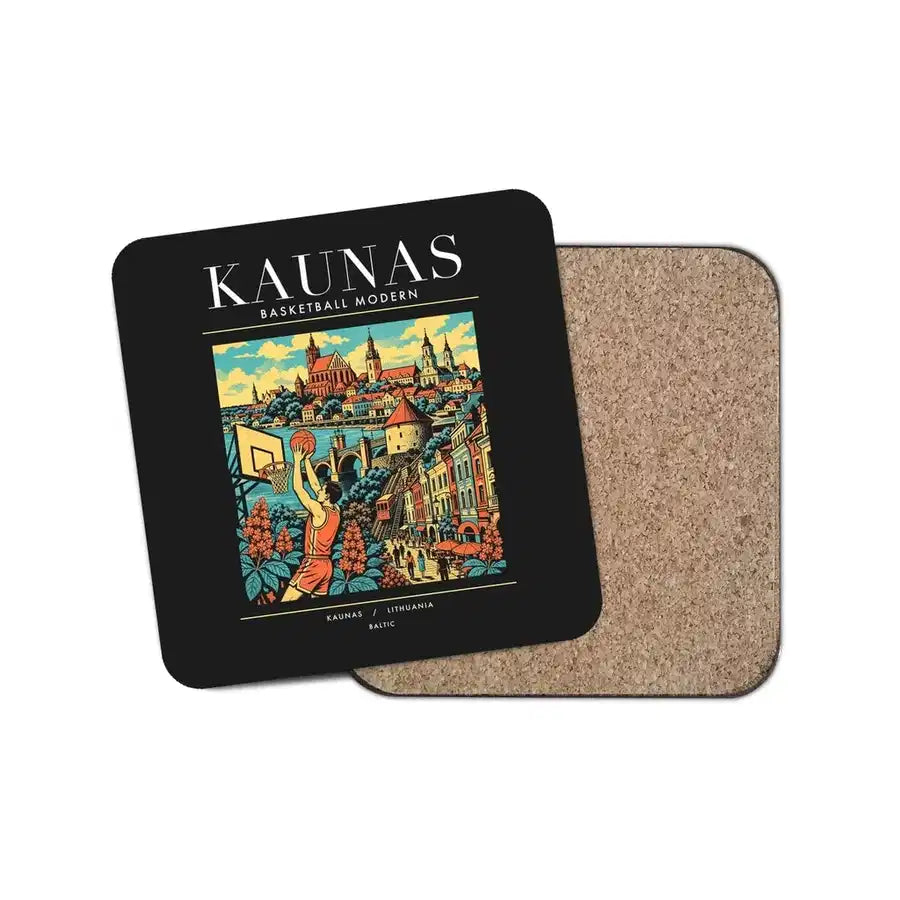 KAUNAS - Poster - Coaster - Black