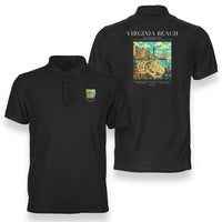 Thumbnail for VIRGINIA BEACH - Poster - Double-Side Polo - Black