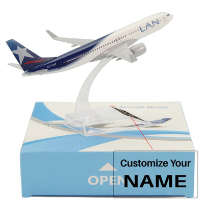Side view of Chile LAN Airlines Boeing737 B737-800 Airplane Model (1/400 Scale) aviation 16-18cm scale model aircraft in diec.