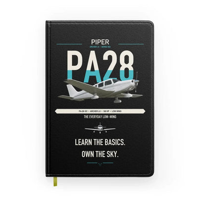 Piper PA-28-181 Archer LX design on black notebook