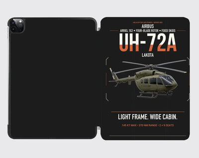 Airbus UH-72A Lakota design on black ipad tablet case