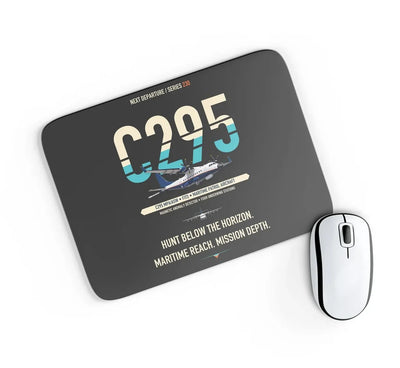Airbus C295 MPA/ASW design on black rectangle mouse pad
