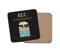 Thumbnail for Recife Guararapes (REC) design on black 1 piece coaster