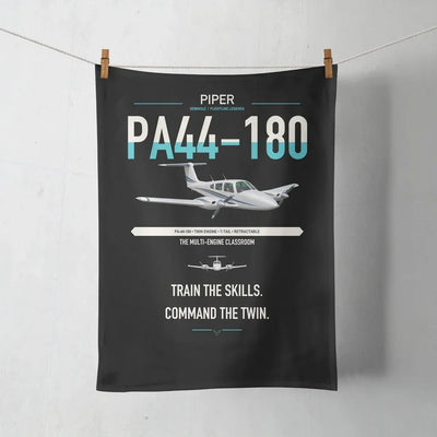 Piper PA-44-180 Seminole design on black towel
