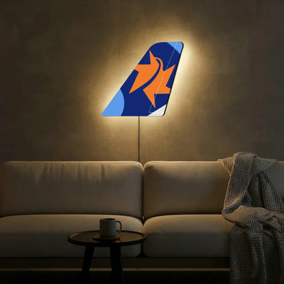 Israir Airlines aviation design on durable metal with LED aircraft tail wall art.