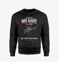 Thumbnail for MD Helicopters MD 500E design on black sweatshirt