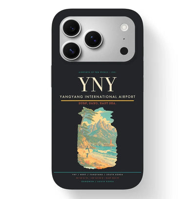 Yangyang Airport (YNY) design on black iPhone 17 Pro MagSafe case